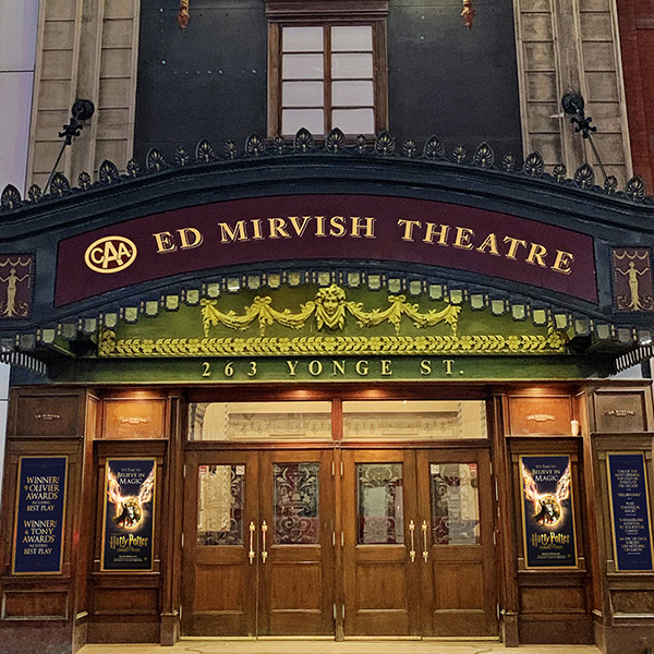 caa ed mirvish theatre exterior building and marquee