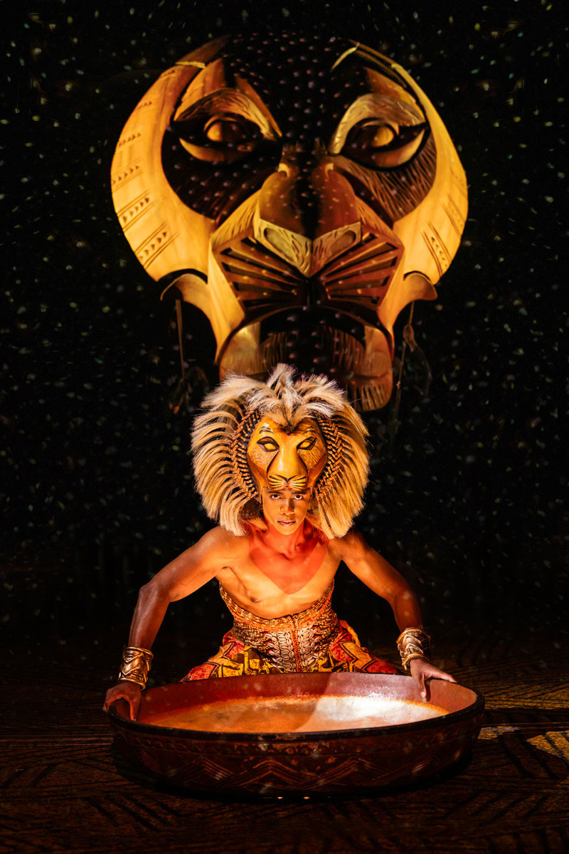 Vincent Jamal Hooper as Simba in THE LION KING on Broadway. Photo Credit: Evan Zimmerman, MurphyMade ©Disney